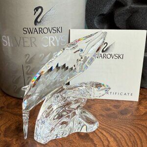 1992 Swarovski Crystal SCS Care For Me The Whales Mother & Calf Box COA